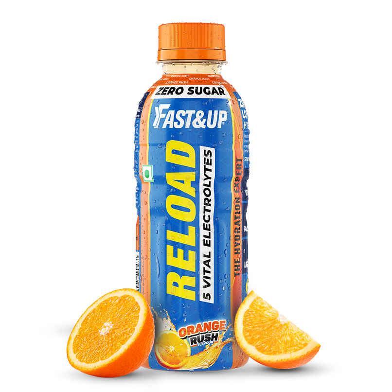 Fast&Up Reload Orange Zero Sugar Energy Drink | Instant Electrolytes | Healthy & Refreshing Drink