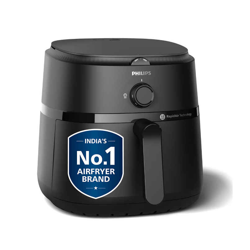 Philips Air Fryer NA130/00, 1700W, 6.2 Liter, uses up to 90% less fat, with Rapid Air Technology (Black) Philips Air Fryer NA130/00, 1700W, 6.2 Liter, uses up to 90% less fat, with Rapid Air Technology (Black)