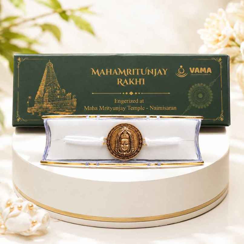 VAMA Siddh Mahamrityunjay Rakhi | Temple Energised for Your Brother's Healthy and Long Life