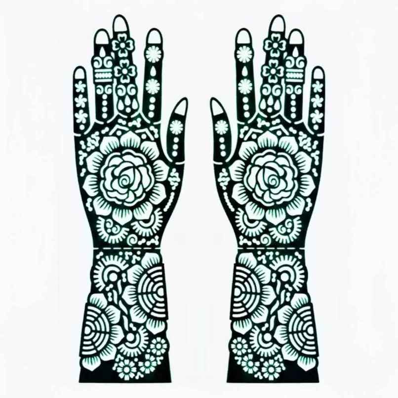 Mehendi Stencil | Mandala Flower | Easy Apply | Se7en Mehendi Stencil | Mandala Flower | Easy Apply | Se7en