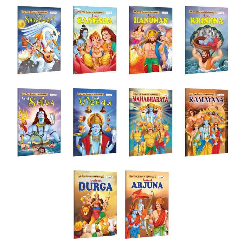 My First Mythology Story Book | Arjun, Durga, Ganesha, Hanuman, Krishna & More | Gowoo
