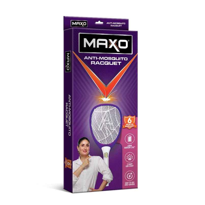 Maxo Anti Mosquito Racquet for Instant Mosquito Kill and Rechargeable Use