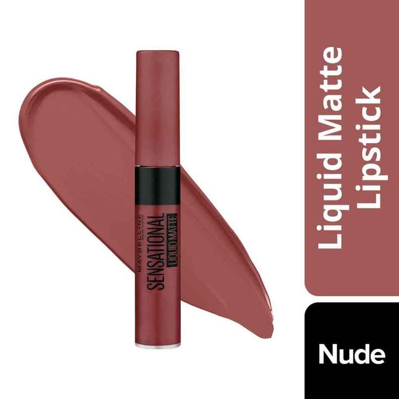 Maybelline Sensational Liquid Matte Lipstick, 21 Nude Nuance -Delivering Intense Matte Color Effect