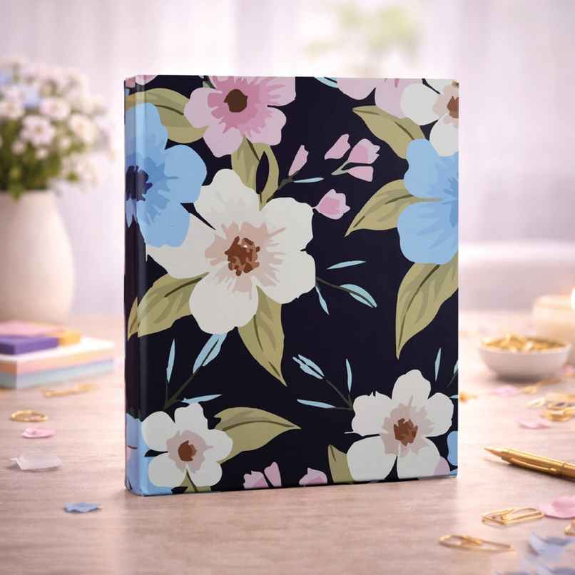 Papboo Floral Single Ruled Hardbound Notebook Diary, (22 X 17.5 Cm, 80 Gsm, 140 Pages Papboo Floral Single Ruled Hardbound Notebook Diary, (22 X 17.5 Cm, 80 Gsm, 140 Pages