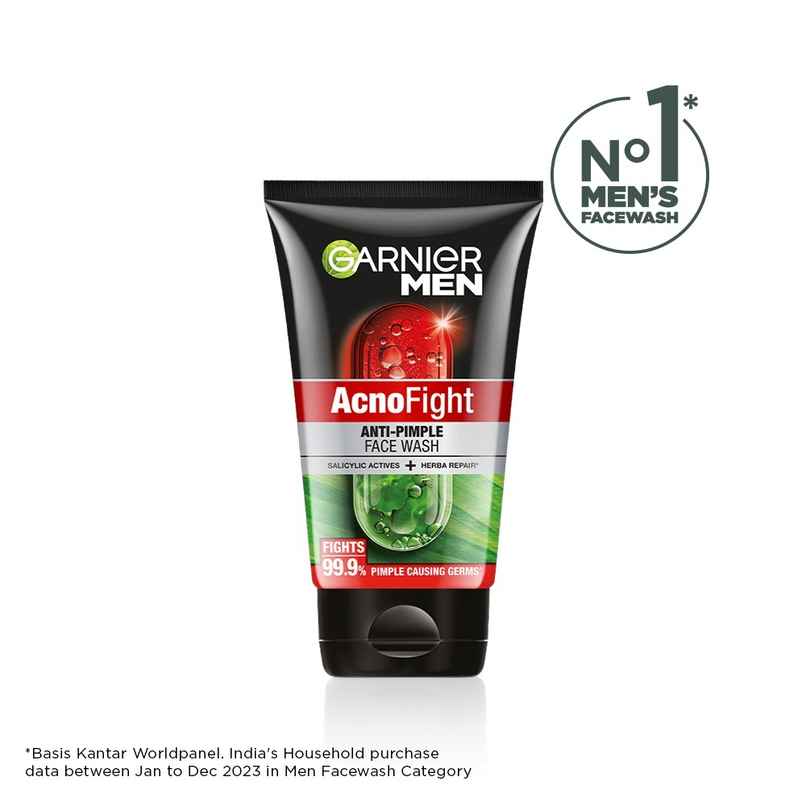 Garnier Men Acno Fight 6 In 1 Pimple Clearing Face Wash Tube