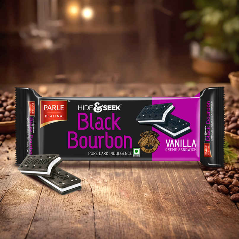 Parle Hide & Seek Black Bourbon Vanilla Creme Sandwich Biscuit