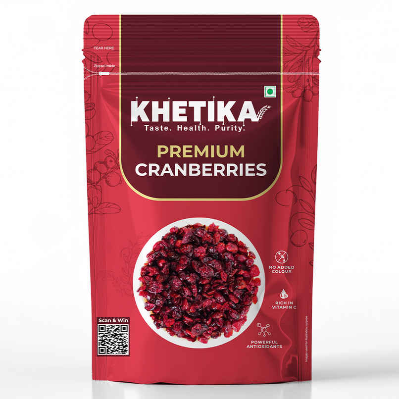 Khetika Dried Cranberry | High Nutrient & Antioxidant | No Added Preservatives