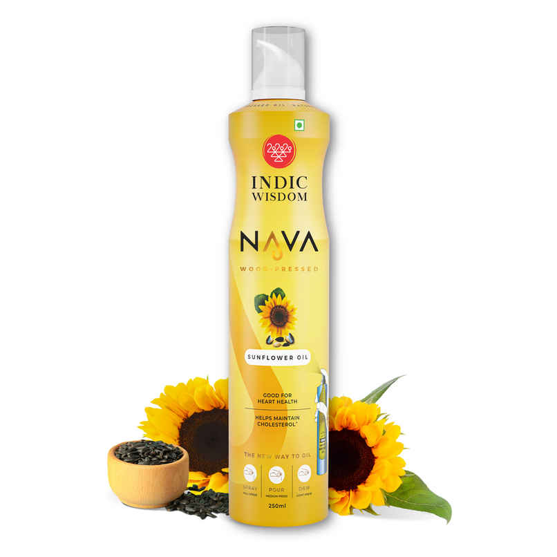 Indic Wisdom Nava Spray | Sunflower Wood Pressed Oil | Spray for cooking