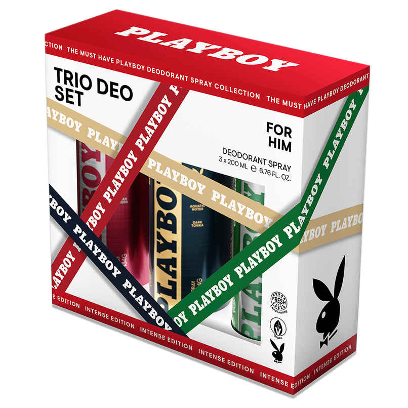 Playboy Trio Deo Set | Cult Kid | On The Run & Mr Vip For Men For Him Playboy Trio Deo Set | Cult Kid | On The Run & Mr Vip For Men For Him