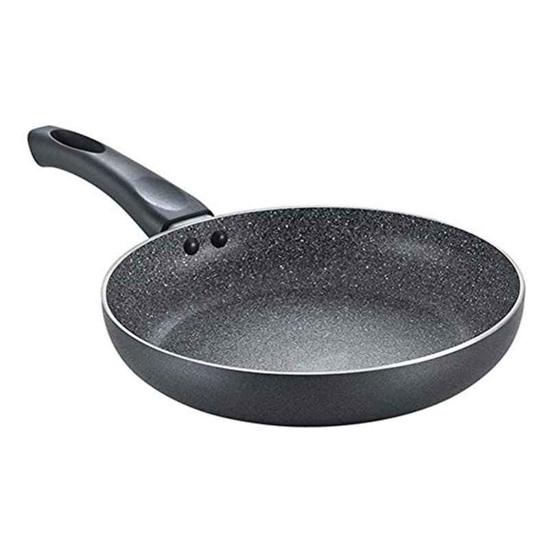 Prestige 20cm | 1.1L Omega Deluxe Granite Non-Stick Fry Pan | Gas & Induction Compatible - Black