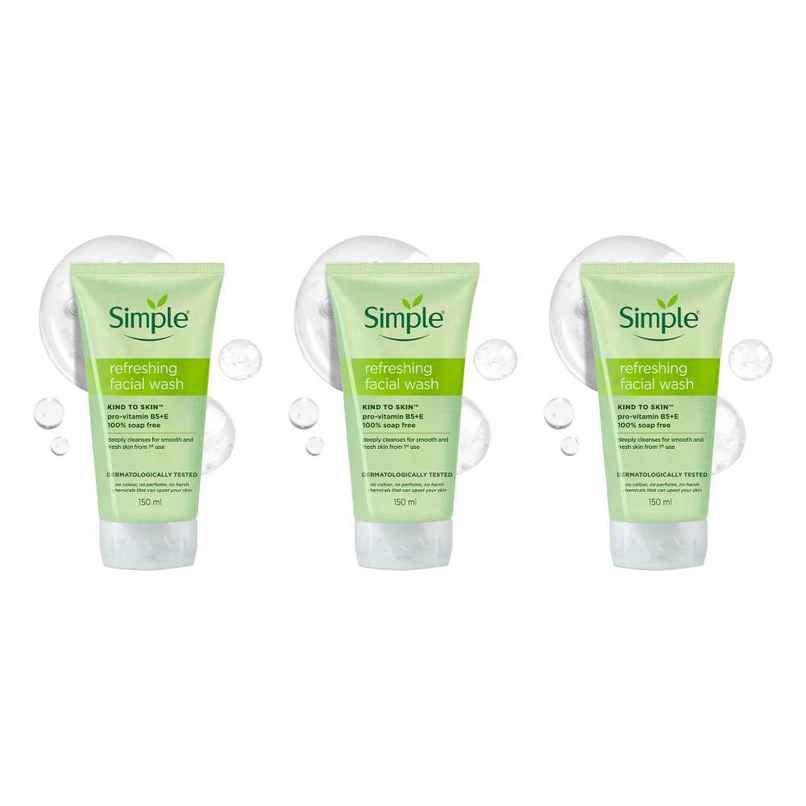 Simple Kind To Skin Refreshing Facial Wash Combo 