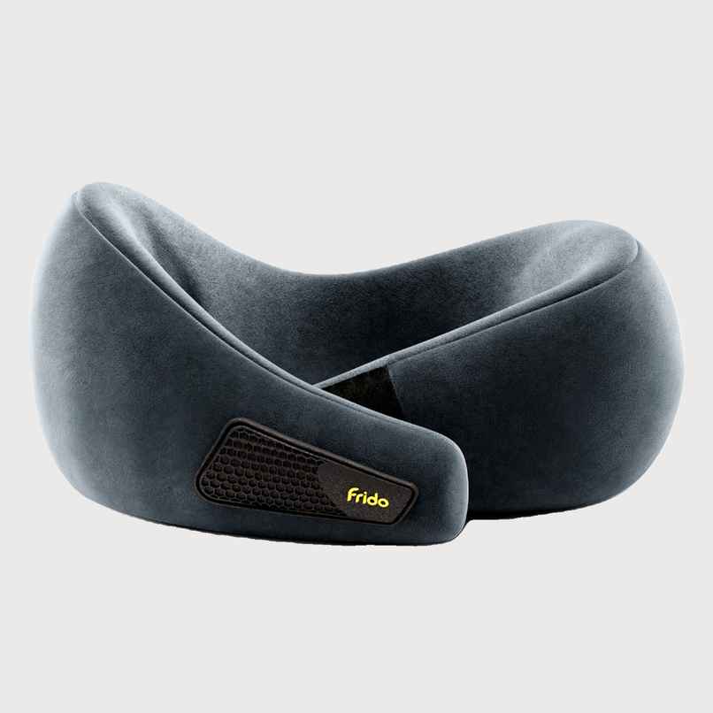 Frido Unisex Memory Foam Neck Pillow | Bluish Gray - Free Size
