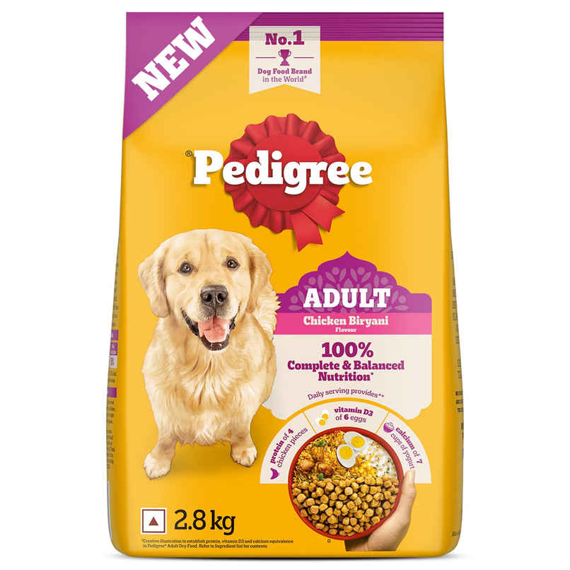 Pedigree Adult Dry Dog Food, New Chicken Biryani Flavour
