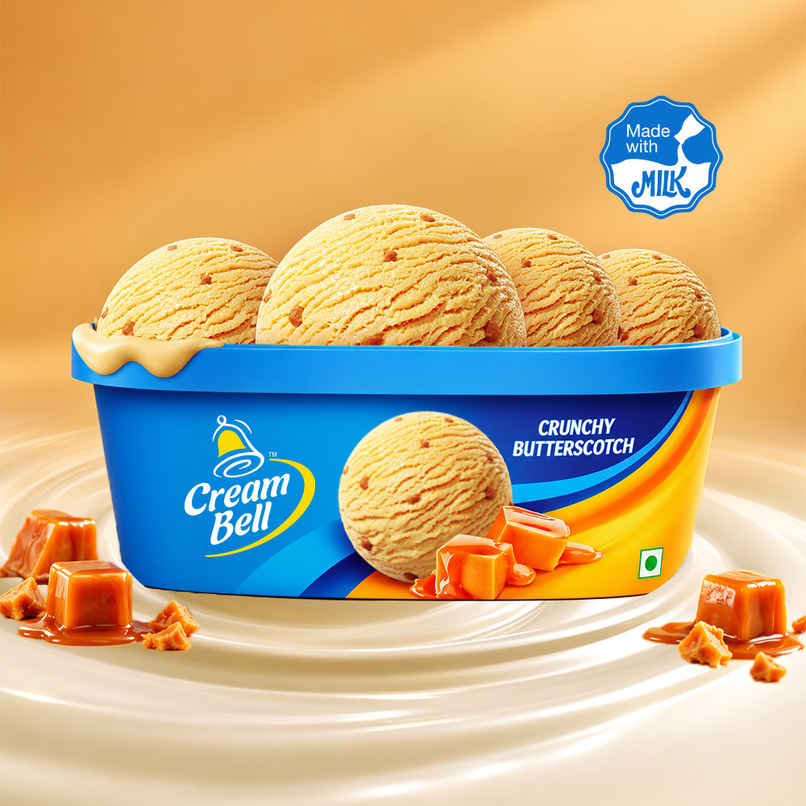 Cream Bell Crunchy Butterscotch Ice Cream Tub