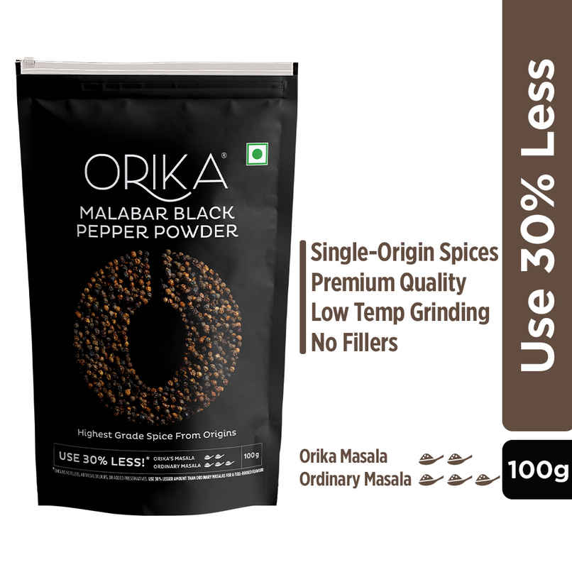 Orika Malabar Black Pepper Powder | Kaali Mirch Powder Orika Malabar Black Pepper Powder | Kaali Mirch Powder