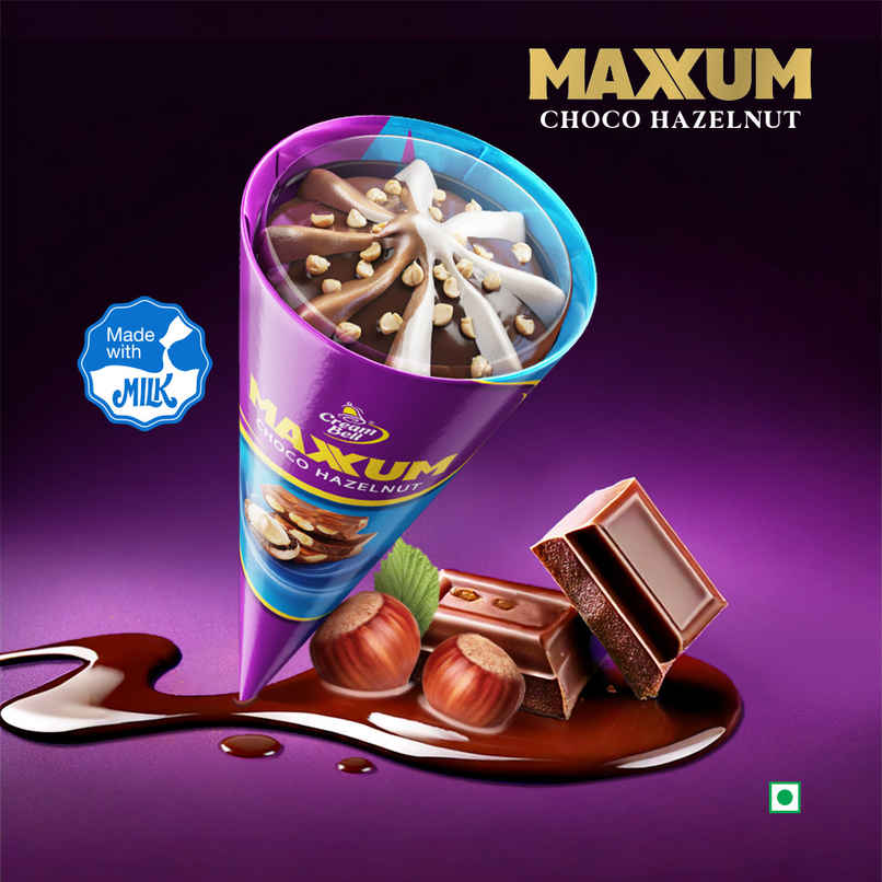 Cream Bell Maxxum Choco Hazelnut Cone | Nutty & Creamy
