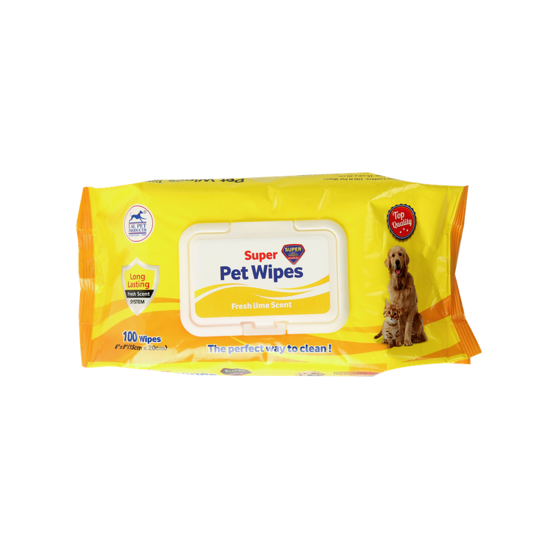 Super Pet Fresh Lime Scent Pet Wipes