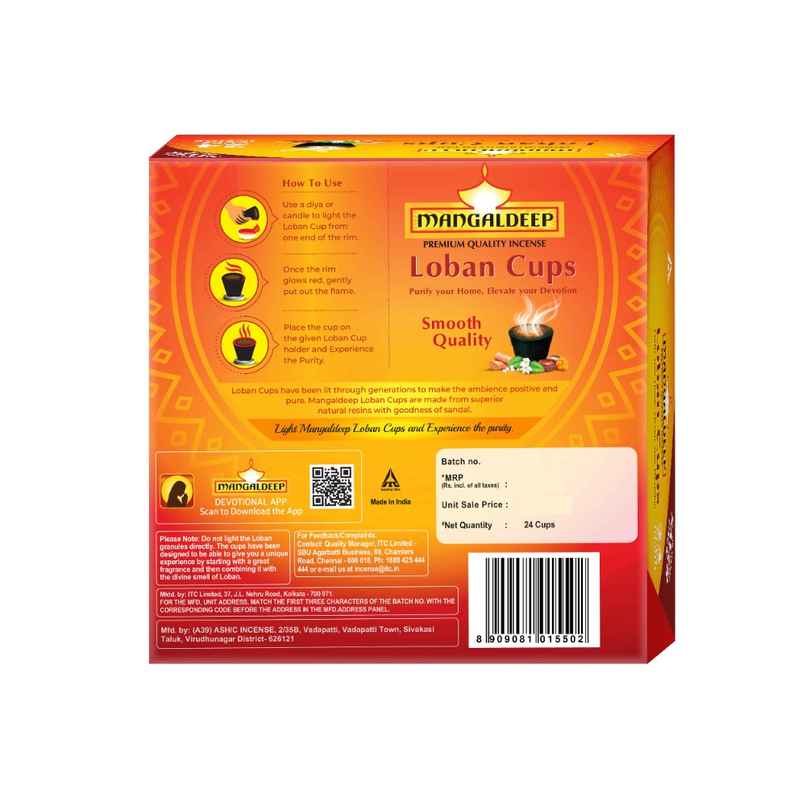 Mangaldeep Loban Sambrani Dhoop Cup | For Purification of Home