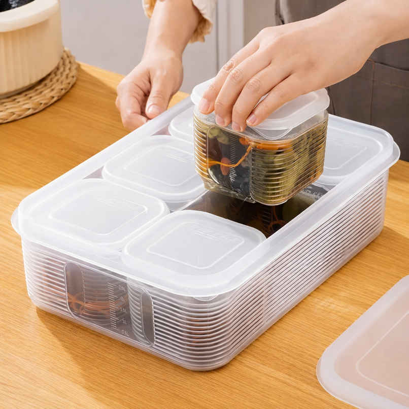 Zedak Fridge Storage Airtight Container with Lid - 1 pc Zedak Fridge Storage Airtight Container with Lid - 1 pc