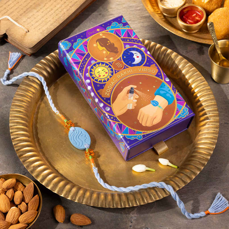 Zodiac Virgo Rakhi for Brother (Phool)