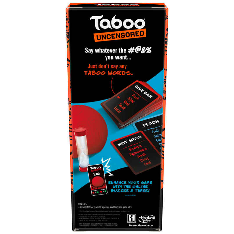 Hasbro Gaming Taboo Uncensored Europe Hasbro Gaming Taboo Uncensored Europe