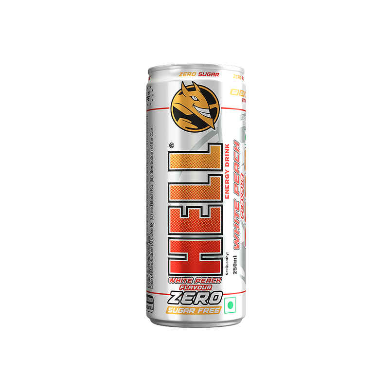 Hell Energy Zero White Peach Energy Drink