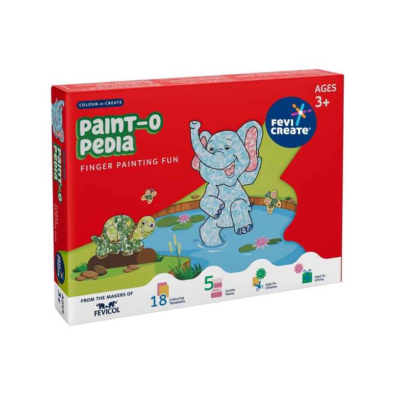 Fevicreate Finger Painting Kit For Toddlers Children & Preschoolerscontains Washable