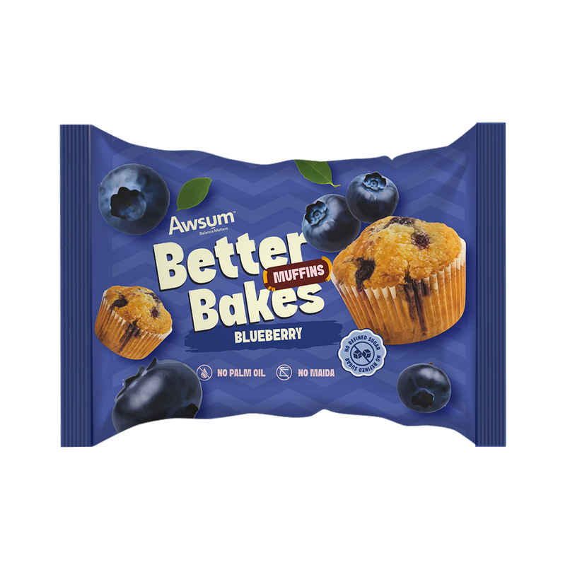 Awsum Better Bake Blueberry Muffin | Soft & Fruity