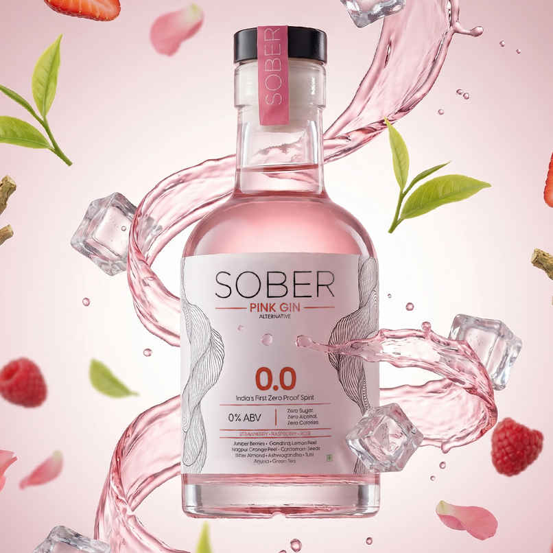 Sober Non-Alchoholic Pink Gin