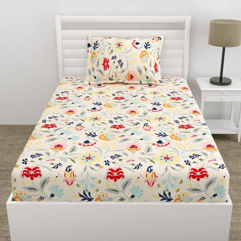 Haus & Kinder Ultra Soft All-Season Single Bedsheet | Lightweight, Breathable| Maison Fleur Haus & Kinder Ultra Soft All-Season Single Bedsheet | Lightweight, Breathable| Maison Fleur