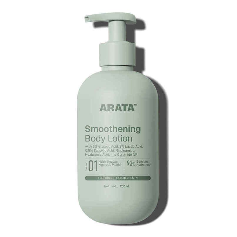 Arata Smoothening Body Lotion | Reduces Bumps & KP | Glycolic, Lactic & Salicylic Acid Arata Smoothening Body Lotion | Reduces Bumps & KP | Glycolic, Lactic & Salicylic Acid