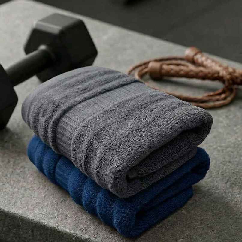 Mush 100 Bamboo Hand Towels 550 GSM Soft Absorbent Quick Dry 40x60 cm Navy Grey Mush 100 Bamboo Hand Towels 550 GSM Soft Absorbent Quick Dry 40x60 cm Navy Grey