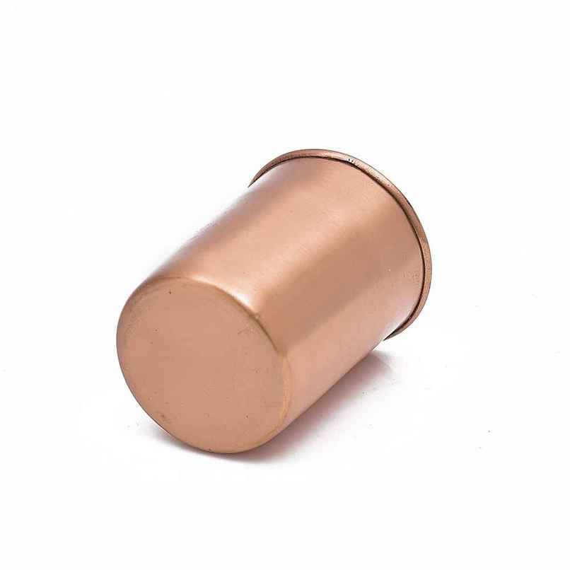 OGGN Plain Copper Water Glass For Daily & Office Use 250 ml, Pure Copper