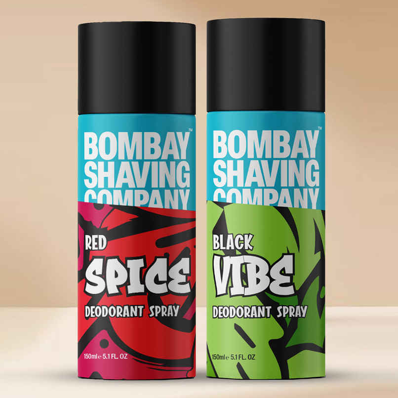 Bombay Shaving Company Red Spice & Black Vibe Combo Deodorant Spray For Men Pack Of 2 Bombay Shaving Company Red Spice & Black Vibe Combo Deodorant Spray For Men Pack Of 2