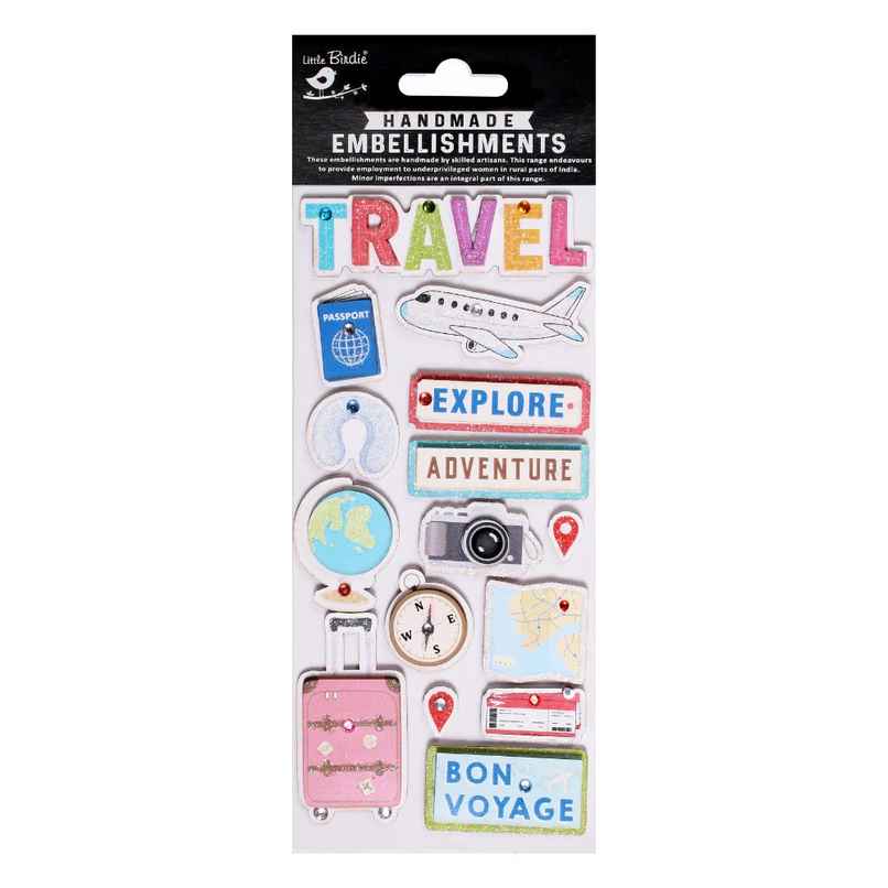 Itsy Bitsy Handmade Stickers Adventure and More 15 Pc Pbci Lb