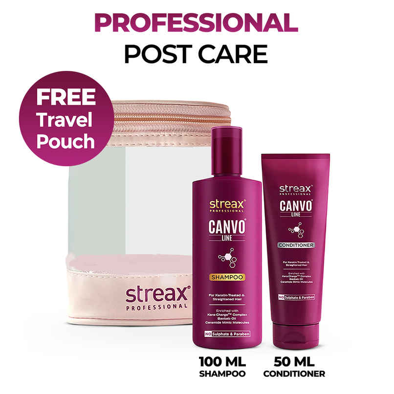 Streax Professional Travel Kit-Shampoo | Conditioner For Keratin Treated | Straightened Hair Streax Professional Travel Kit-Shampoo | Conditioner For Keratin Treated | Straightened Hair