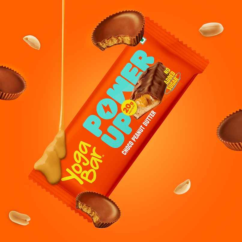 Yoga Bar 20g Protein Power Up Bar, Choco Peanut Butter, No Added Sugar