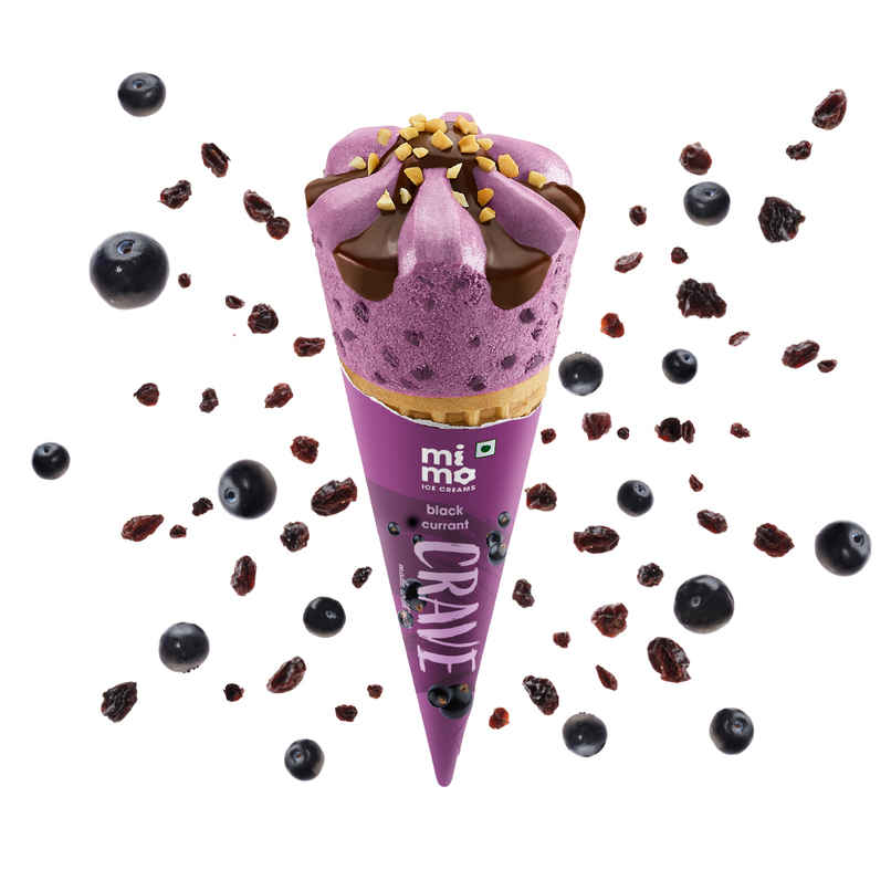 Mimo Crave Cone Black Currant Ice Cream | Creamy & Enjoyable Mimo Crave Cone Black Currant Ice Cream | Creamy & Enjoyable