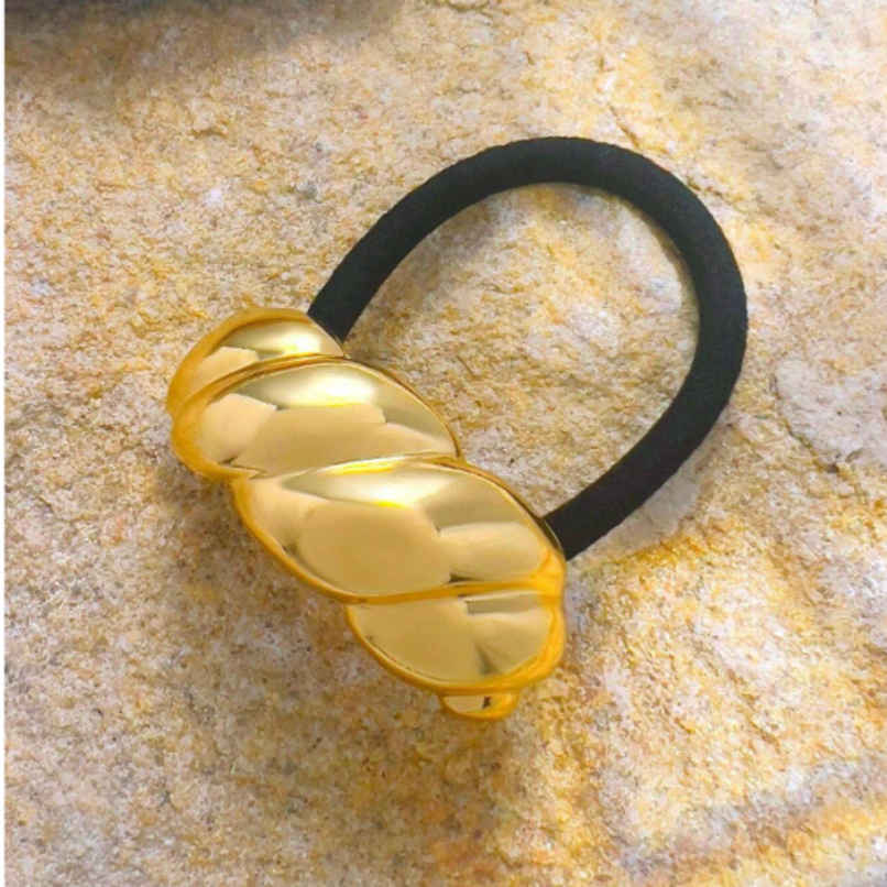 SE7EN Premium Hair Rubber Bands With Metal Design