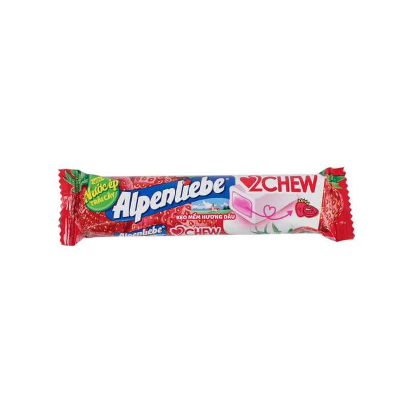 Alpenliebe 2chew Strawberry Flavoured Soft Toffee Alpenliebe 2chew Strawberry Flavoured Soft Toffee