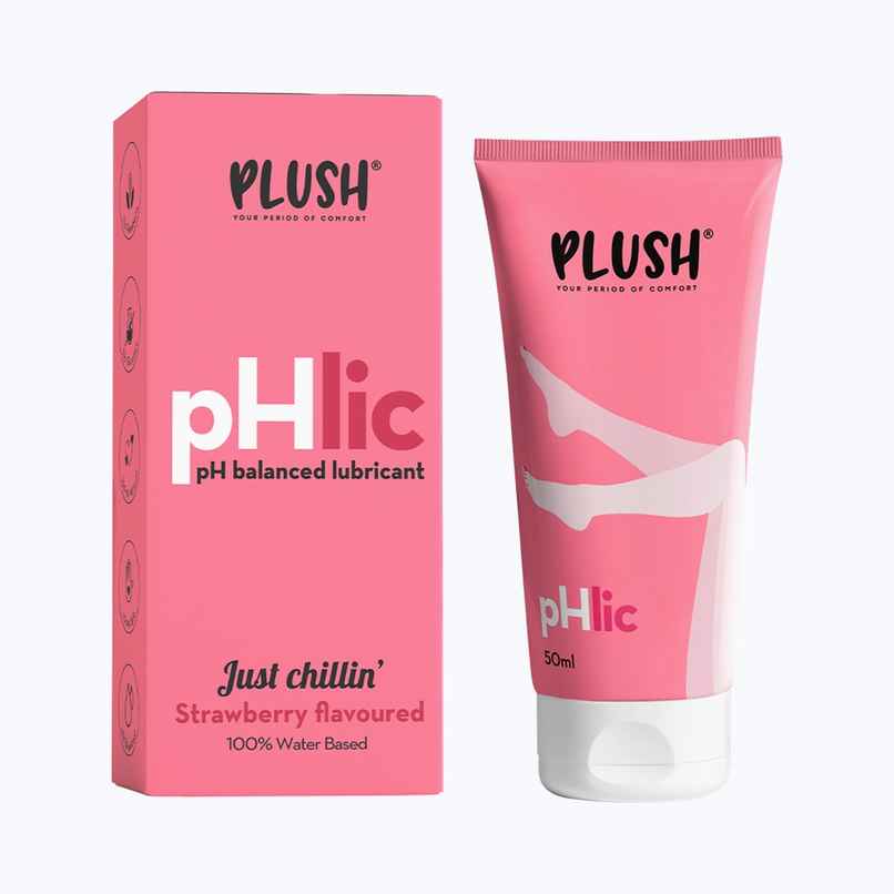 Plush Phlic Strawberry Lubricant For Men & Women Water Based Lube & Aloe Infused
