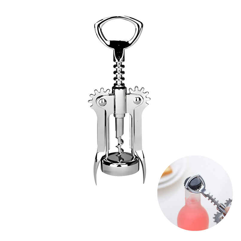 Se7en Stainless Steel Wing Corkscrew Wine Bottle Opener Se7en Stainless Steel Wing Corkscrew Wine Bottle Opener