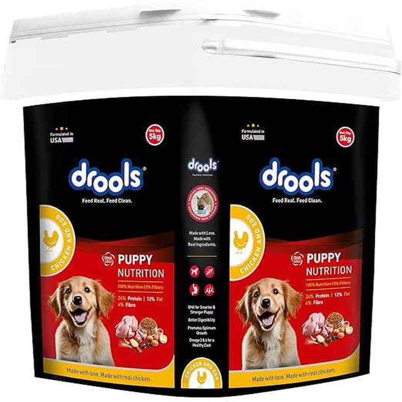 Drools Chicken and Egg Puppy Dry Dog Food Inside Container 5Kg