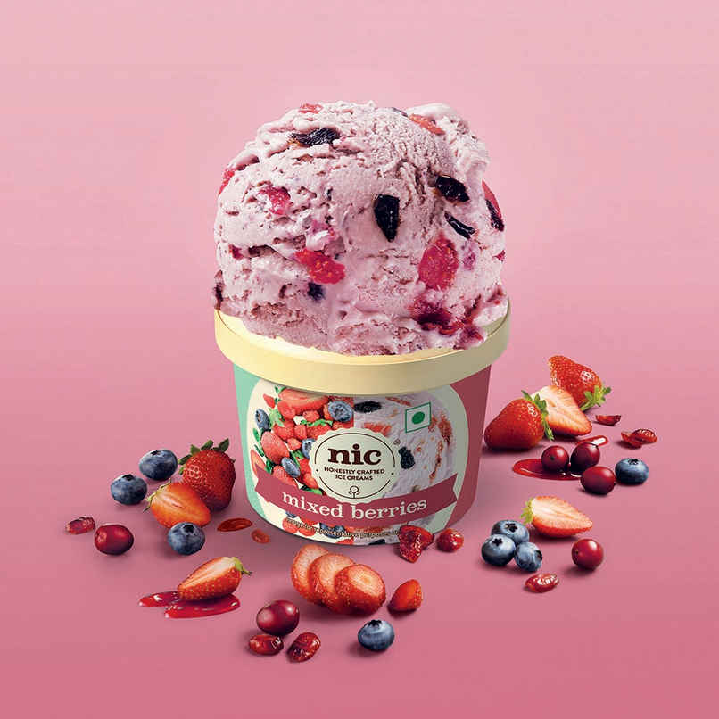 NIC Mixed Berries Ice Cream Cup | Preservative Free | No Artificial Flavors