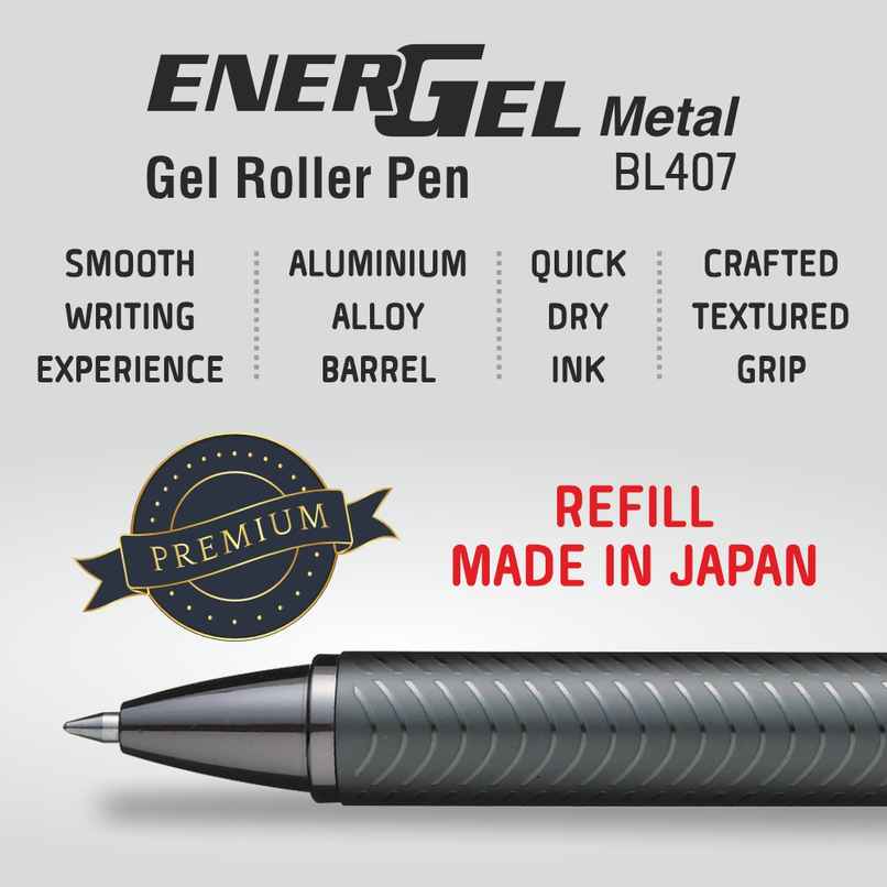 Pentel Energel Metal Single Box Gold Body Blue Ink Pentel Energel Metal Single Box Gold Body Blue Ink