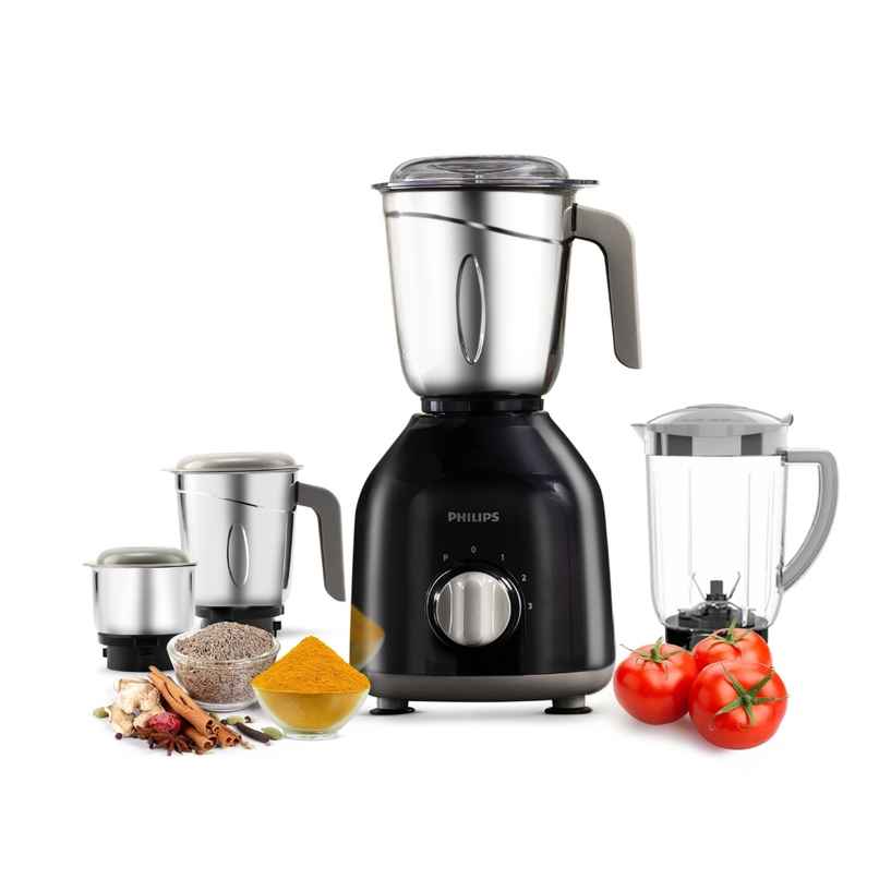 Philips Hl7759/00 Mixer Grinder, 750W Turbo Motor, 4 Jars (Black)