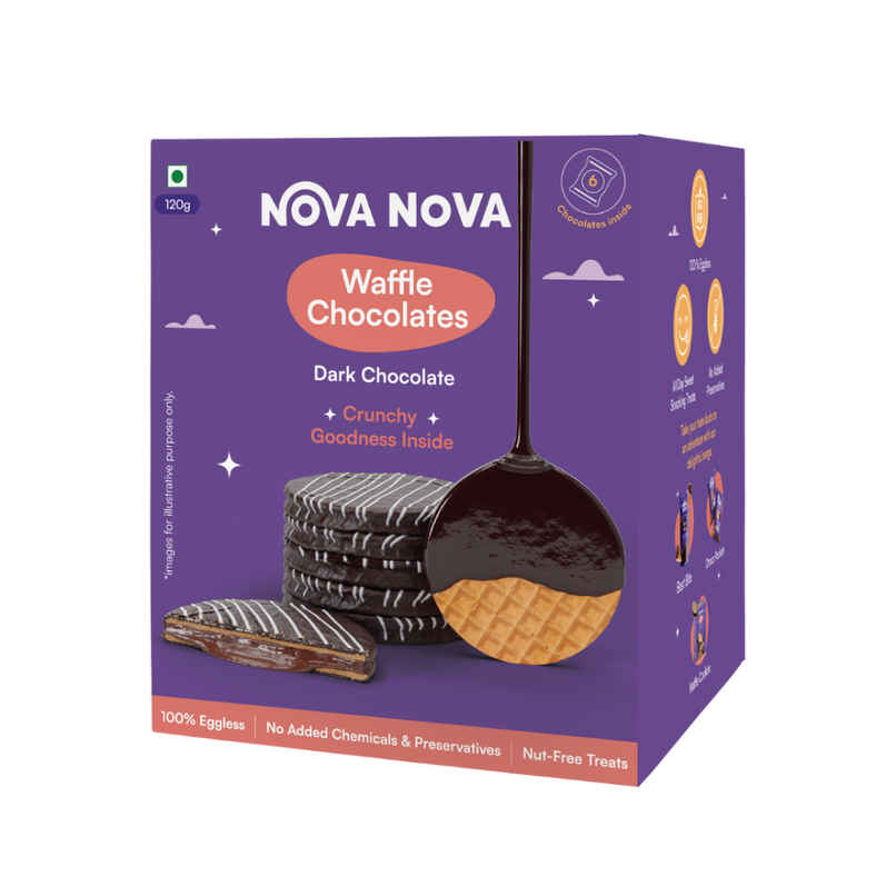 Nova Nova Waffle Chocolates- Dark Chocolate Nova Nova Waffle Chocolates- Dark Chocolate