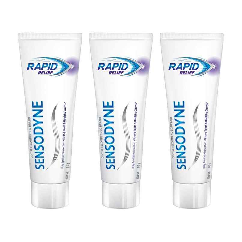 Sensodyne Rapid Relief Sensitive Toothpaste, Sensitivity Protection From 1st Use | Combo
