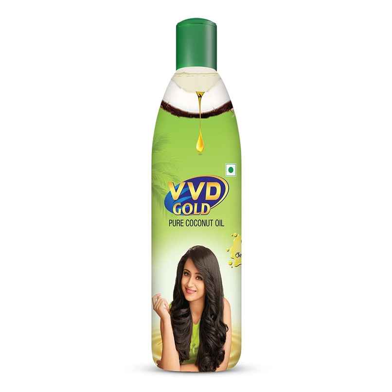 Vvd Gold Pure Coconut Hair Oil Bottle