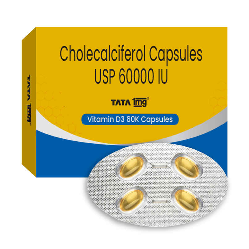 Tata 1mg Vitamin (D3) 60K | Cholecalciferol Supplement for Bone Health, Immunity & Muscle Strength Tata 1mg Vitamin (D3) 60K | Cholecalciferol Supplement for Bone Health, Immunity & Muscle Strength